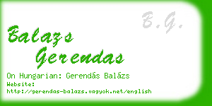 balazs gerendas business card